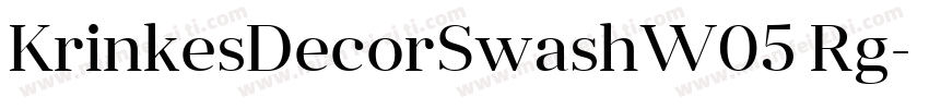 KrinkesDecorSwashW05 Rg字体转换